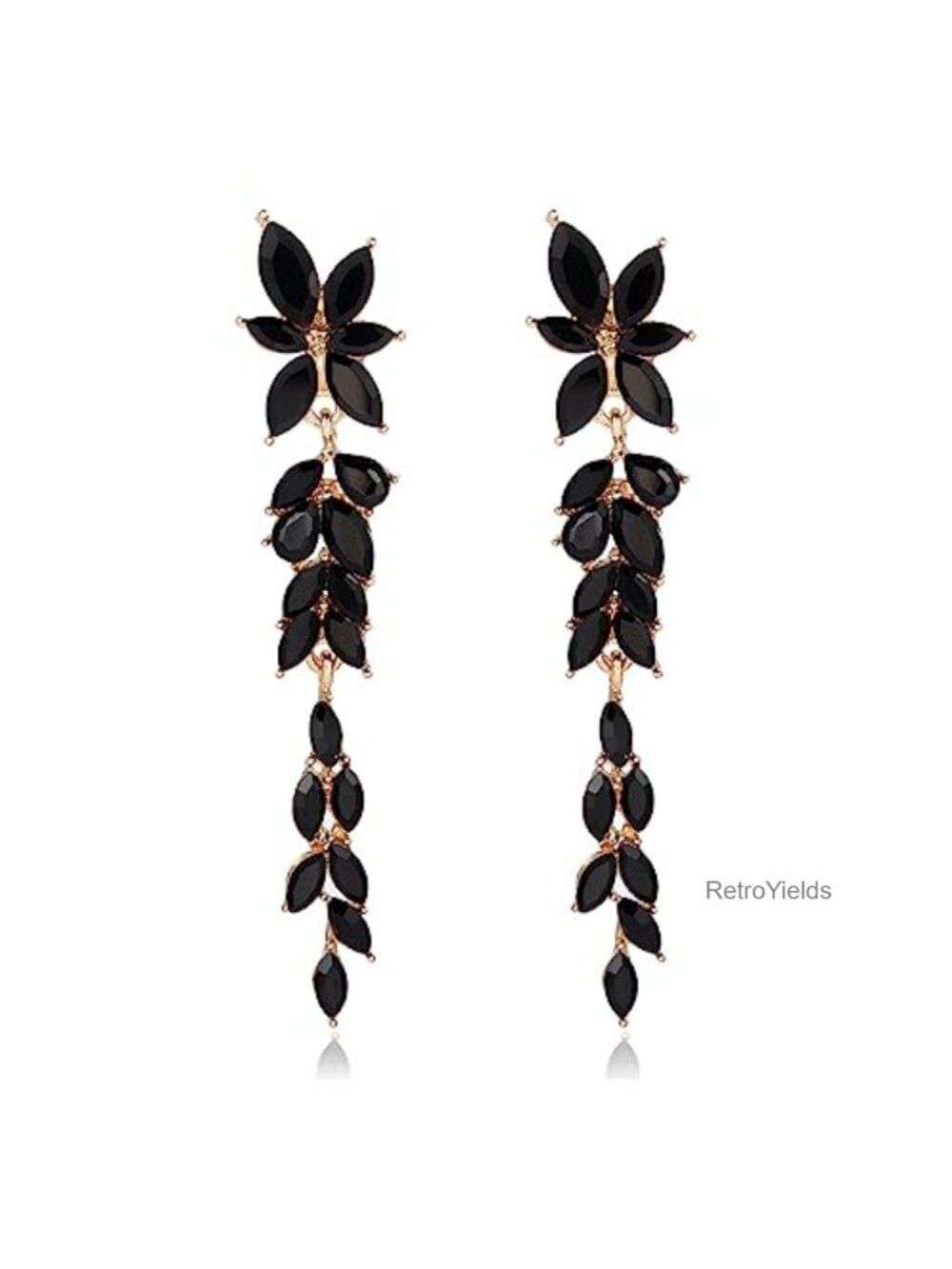 Statement Drop Dangle Earrings Bridal Chandelier Teardrop Rhinestone